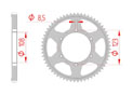 rear steel sprocket 428 aprilia