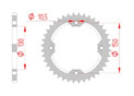 rear steel sprocket 520 Derbi, Triton