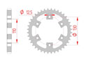 rear steel sprocket 530 CAN-AM DS 650 BAJA (2000 - 2003)