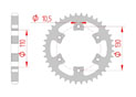 rear steel sprocket 530 CAN-AM DS 650 BAJA (2004 - 2008)