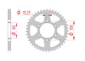 rear steel sprocket 520 laverda