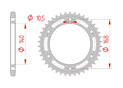 rear steel sprocket 525 bmw