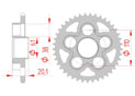 rear steel sprocket 520 mv agusta