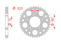 rear steel sprocket 525 benelli