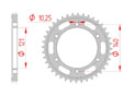 rear steel sprocket 525 moto morini