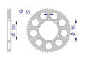 AFAM Rear alu sprocket  #428 BETA RR 50 Enduro 1999 - 2001