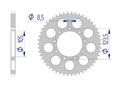 AFAM Rear alu sprocket  #520 T.M.