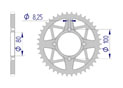 AFAM Rear alu sprocket  #520 GG 250 TXT