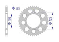 AFAM Rear alu sprocket  #520 GAS-GAS