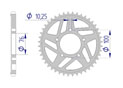 AFAM Rear alu sprocket  #525 R1 SP 06