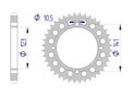 AFAM Rear alu sprocket  #530 LAVERDA 750