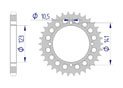 AFAM Rear alu sprocket  #630 LAVERDA 1000