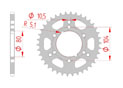 rear steel sprocket 520 polaris