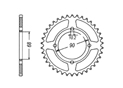 Rear sprocket Steel Honda Chain 428