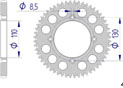 AFAM Rear Alu Sprocket #420 S/C