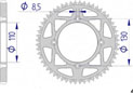 AFAM Rear Alu Sprocket #428 S/C