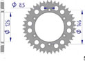 AFAM Rear Alu Sprocket #520 S/C