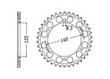 Rear sprocket Steel Honda Chain 520