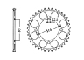 Rear sprocket Steel Honda Chain 530