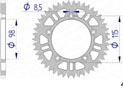 AFAM Rear Alu Sprocket #420 S/C