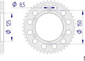 AFAM Rear Alu Sprocket #520 S/C