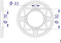 AFAM Rear Alu Sprocket #520 S/C