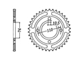 Rear sprocket Steel Yamaha Chain 530