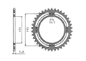 Rear sprocket Steel MUZ Yamaha Chain 520