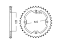 Rear sprocket Steel Yamaha Chain 520