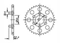 Rear sprocket Steel Aprilia Chain 415