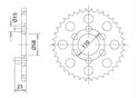 Rear sprocket Steel Aprilia Chain 520