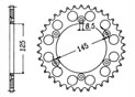 Rear sprocket Steel Cagiva Chain 520