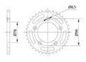 Rear sprocket Steel Cagiva Chain 520