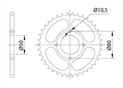 Rear sprocket Steel E-Ton Chain 520