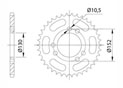 Rear sprocket Steel Cagiva Chain 520