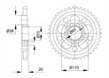 Rear sprocket Steel Ducati Chain 525