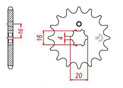 Front sprocket TT Esjot Lightweight