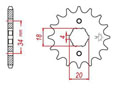 Front sprocket TT Esjot