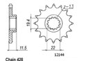 Front sprocket TT Esjot