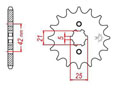 Front sprocket TT Esjot Lightweight