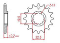 Front sprocket TT Esjot