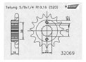 Front sprocket Esjot Lightweight