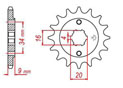 Front sprocket TT Esjot