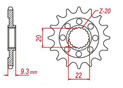 Front sprocket TT Esjot Lightweight