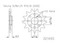 Front sprocket TT Esjot Lightweight