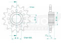 Front sprocket Esjot Lightweight