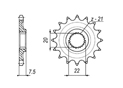 Front sprocket HM Honda Chain 520