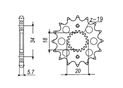 Front sprocket Honda Chain 420