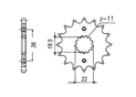 Front sprocket Honda Chain 520