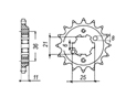 Front sprocket Honda Chain 525